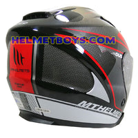 MT Helmet D5 GLOSSY RED Motorcycle sunvisor Helmet backflip view