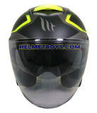 MT Helmet C3 TURBINE MATT FLUO YELLOW Motorcycle Helmet front view