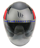 MT motorcycle helmet SV AVENUE version A5 REZLAND MATT RED front view
