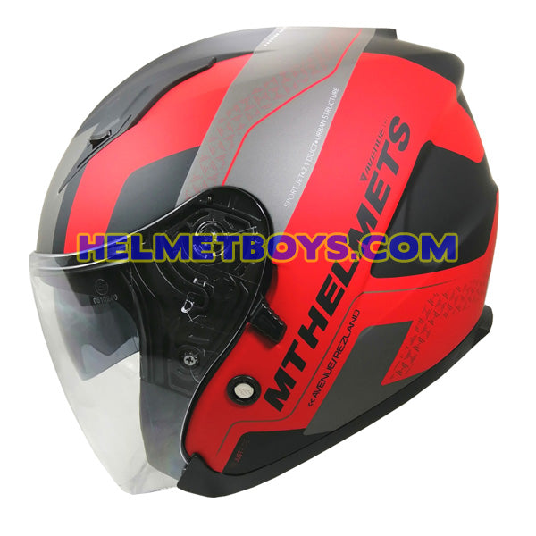 MT motorcycle helmet SV AVENUE version A5 REZLAND MATT RED side view