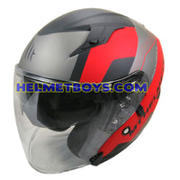 MT motorcycle helmet SV AVENUE version A5 REZLAND MATT RED slant view