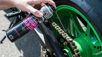 MUC OFF All-Weather motorcycle chain lube application