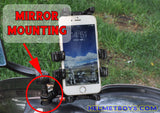 MWUPP motorcycle fingergrip smartphone holder mirror mounting