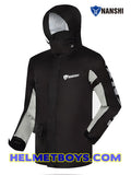 NANSHI motorcycle waterproof rainjacket black with hood 