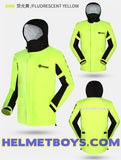 NANSHI motorcycle waterproof rainjacket yellow with hood 