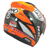 NHK R1 GIGA Motorcycle Sunvisor Helmet flip back view