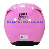 NOVA R606 motorcycle helmet glossy pink back