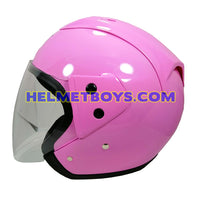 NOVA R606 motorcycle helmet glossy pink side