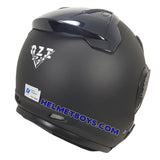 OZI 22 open face motorcycle helmet back view