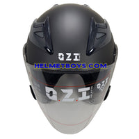 OZI 22 open face motorcycle helmet front view