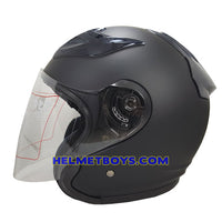 OZI 22 open face motorcycle helmet side view