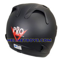 PRO 66 open face motorcycle matt black helmet back view 