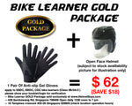 SSDC BBDC CDC motorcycle learner student gold package $62 helmet glove