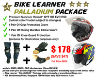 SSDC BBDC CDC motorcycle learner student PALLADIUM package KYT EVO RS9 helmet