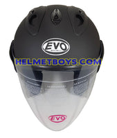 EVO RS 959 motorcycle helmet matt black front view