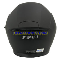 TARAZ Motorcycle Helmet Inner Sunvisor Matt black back view
