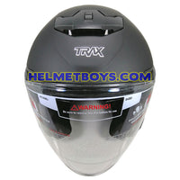 FG-TEC TRAX Sunvisor Motorcycle Helmet Matt Black front view