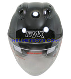 TRAX GRAVITY open face motorcycle helmet front view