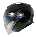 FG-TEC TRAX Sunvisor Motorcycle Helmet glossy Black side view