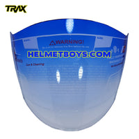TRAZ ZR Helmet Tinted Visor HALF TINTED BLUE