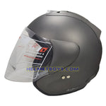 TRAX RACE ZR motorcycle helmet matt grey side view