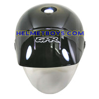 GPR AEROJET Shorty Motorcycle Helmet glossy black front view