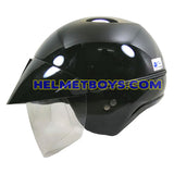 GPR AEROJET Shorty Motorcycle Helmet glossy black side view