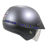 GPR AEROJET Shorty Motorcycle Helmet matt grey backflip view