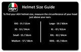 AGV K3 SV Full Face Helmet size guide
