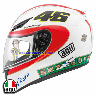 AGV K3 ROSSI 46 ICON Full Face Motorcycle Helmet side view