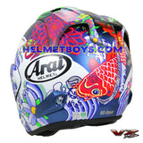 ARAI RAM VZRAM Oriental1 KOI Motorcycle Helmet backflipview 