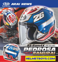 ARAI SZ RAM 4X PEDROSA SAMURAI Helmet launch limited edition