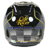 ARAI SZ RAM 5 CAFE RACER motorcycle helmet black back view