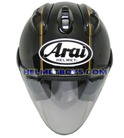 ARAI SZ RAM 5 CAFE RACER motorcycle helmet black front view
