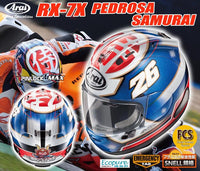 Arai RX7X Pedrosa Samurai full face motorcycle helmet poster