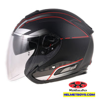 KABUTO ASAGI BEAM Motorcycle Sunvisor Helmet matt black