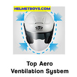 KABUTO ASAGI CLEGANT sunvisor helmet top air ventilation