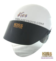 KISS Shorty Open Face Motorcycle Helmet white slant