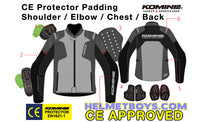 KOMINE JK116 Armour Protection Riding Jacket armour padding inserts