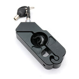 Motorcycle throttle brake clutch security anti-theft lock back view