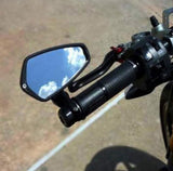 Motorcycle Handle Bar End Side Mirrors installation