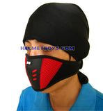 Motorcycle half face mask red velcro strap haze coronavirus sars