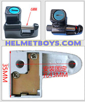 Motorcycle helmet security anti-theft lock features