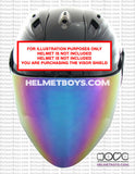 NOVA R606 black Helmet Full Tinted Visor rainbow front