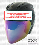 NOVA R606 black Helmet Full Tinted Visor rainbow slant