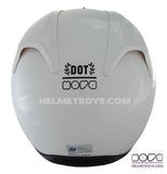 NOVA R606 motorcycle helmet pearl white slant back