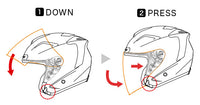 Shoei JFORCE 4 motorcycle Helmet shield lock mechanism