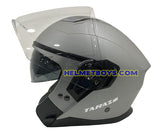 TARAZ Motorcycle Helmet Inner Sunvisor Matt Grey side