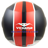 VEMAR BREEZE 3/4 jet style open face motorcycle helmet back full view matt red